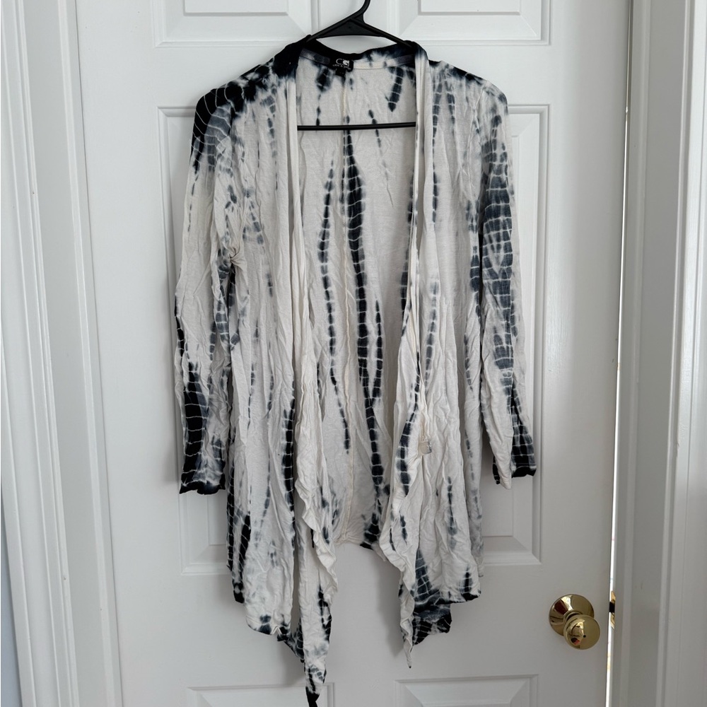 Cable & Gauge Monochrome Tie-Dye Top